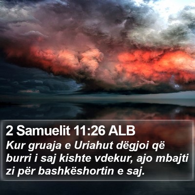 2 Samuelit 11:26 ALB Bible Verse Image