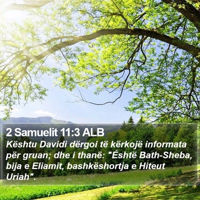 2 Samuelit 11:3 ALB Bible Verse Image