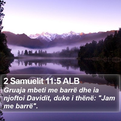 2 Samuelit 11:5 ALB Bible Verse Image