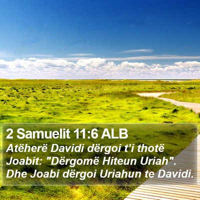 2 Samuelit 11:6 ALB Bible Verse Image
