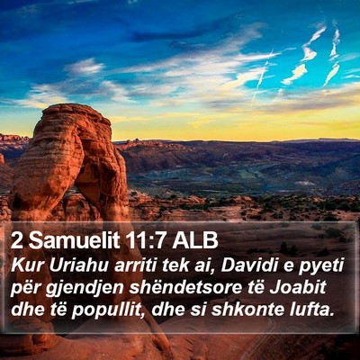 2 Samuelit 11:7 ALB Bible Verse Image