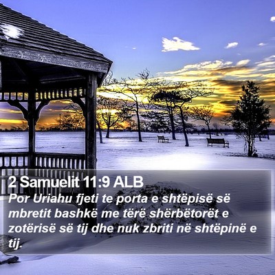 2 Samuelit 11:9 ALB Bible Verse Image
