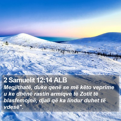 2 Samuelit 12:14 ALB Bible Verse Image
