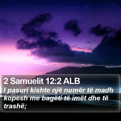 2 Samuelit 12:2 ALB Bible Verse Image