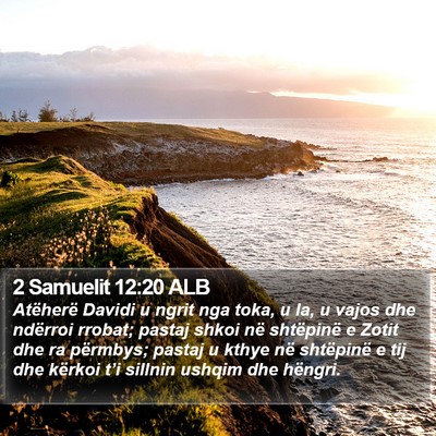 2 Samuelit 12:20 ALB Bible Verse Image