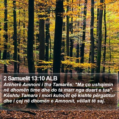 2 Samuelit 13:10 ALB Bible Verse Image