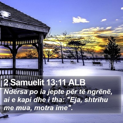 2 Samuelit 13:11 ALB Bible Verse Image