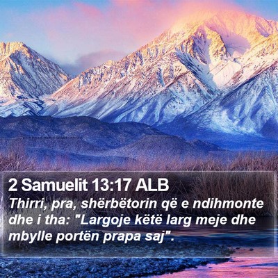 2 Samuelit 13:17 ALB Bible Verse Image