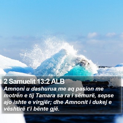 2 Samuelit 13:2 ALB Bible Verse Image