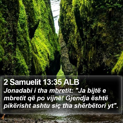 2 Samuelit 13:35 ALB Bible Verse Image