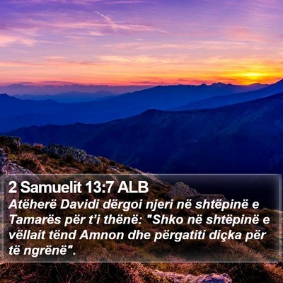 2 Samuelit 13:7 ALB Bible Verse Image