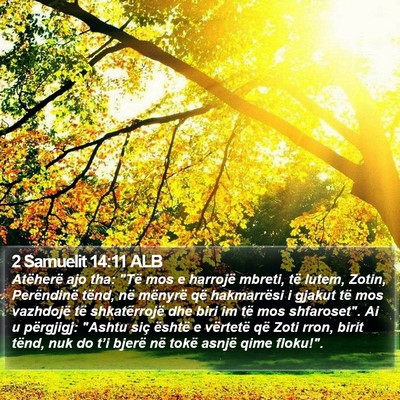 2 Samuelit 14:11 ALB Bible Verse Image