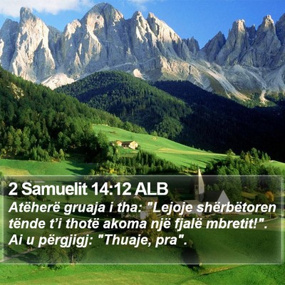 2 Samuelit 14:12 ALB Bible Verse Image