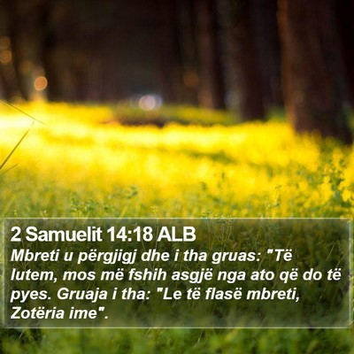2 Samuelit 14:18 ALB Bible Verse Image