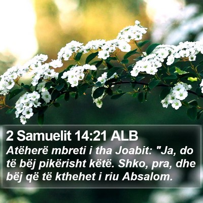 2 Samuelit 14:21 ALB Bible Verse Image