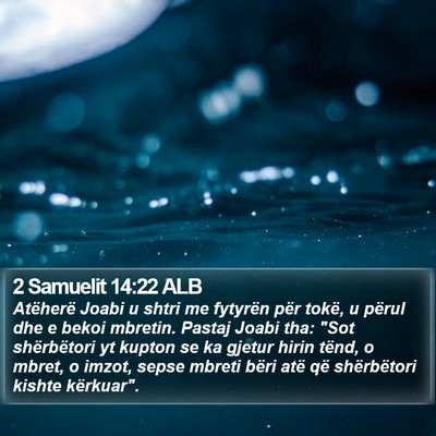 2 Samuelit 14:22 ALB Bible Verse Image