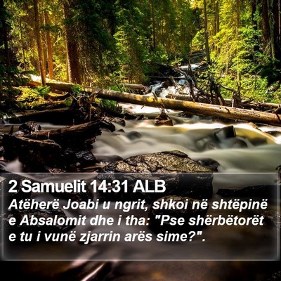 2 Samuelit 14:31 ALB Bible Verse Image