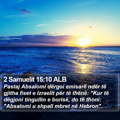 2 Samuelit 15:10 ALB Bible Verse Image