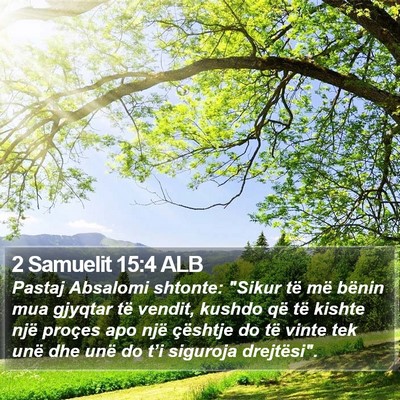 2 Samuelit 15:4 ALB Bible Verse Image