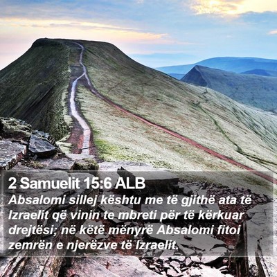 2 Samuelit 15:6 ALB Bible Verse Image