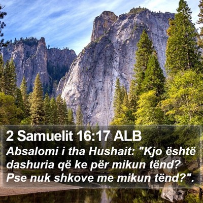 2 Samuelit 16:17 ALB Bible Verse Image