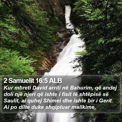 2 Samuelit 16:5 ALB Bible Verse Image