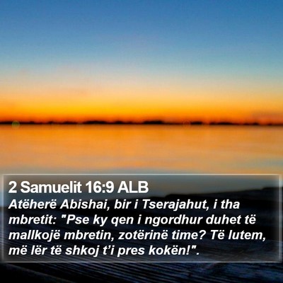 2 Samuelit 16:9 ALB Bible Verse Image