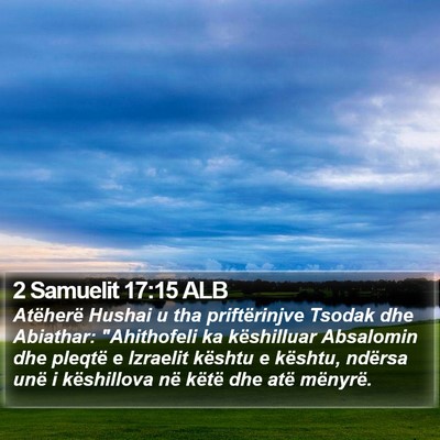 2 Samuelit 17:15 ALB Bible Verse Image