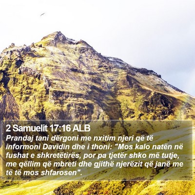 2 Samuelit 17:16 ALB Bible Verse Image