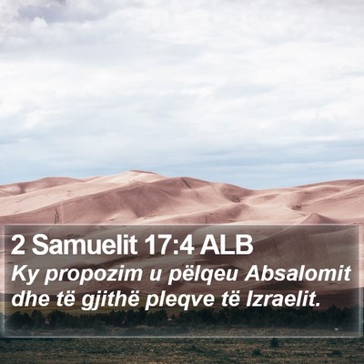 2 Samuelit 17:4 ALB Bible Verse Image