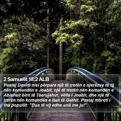 2 Samuelit 18:2 ALB Bible Verse Image