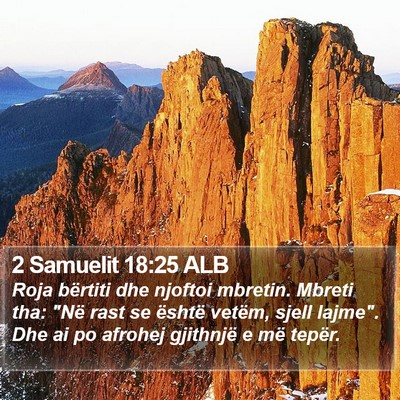 2 Samuelit 18:25 ALB Bible Verse Image