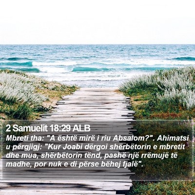 2 Samuelit 18:29 ALB Bible Verse Image