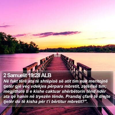 2 Samuelit 19:28 ALB Bible Verse Image