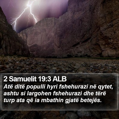 2 Samuelit 19:3 ALB Bible Verse Image