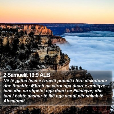 2 Samuelit 19:9 ALB Bible Verse Image