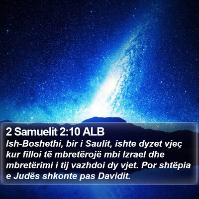 2 Samuelit 2:10 ALB Bible Verse Image