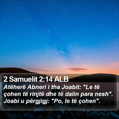 2 Samuelit 2:14 ALB Bible Verse Image