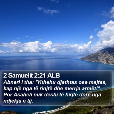 2 Samuelit 2:21 ALB Bible Verse Image