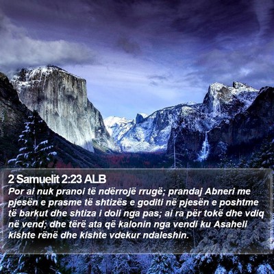 2 Samuelit 2:23 ALB Bible Verse Image