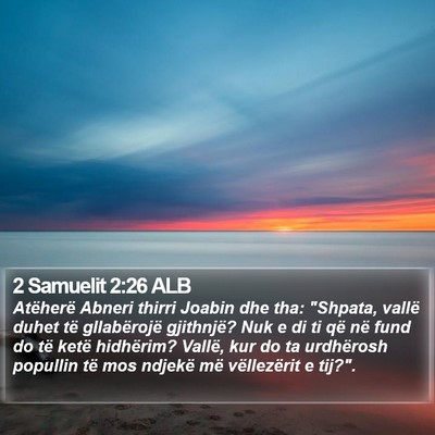 2 Samuelit 2:26 ALB Bible Verse Image