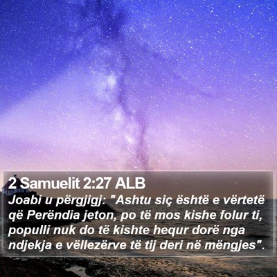 2 Samuelit 2:27 ALB Bible Verse Image