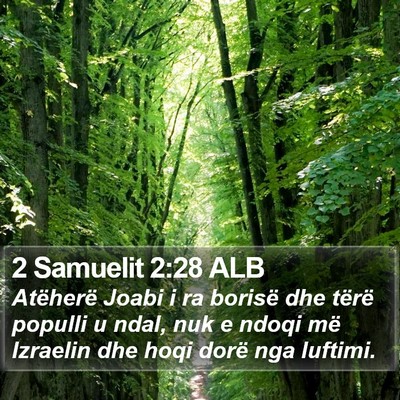 2 Samuelit 2:28 ALB Bible Verse Image