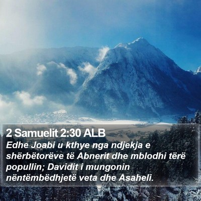 2 Samuelit 2:30 ALB Bible Verse Image