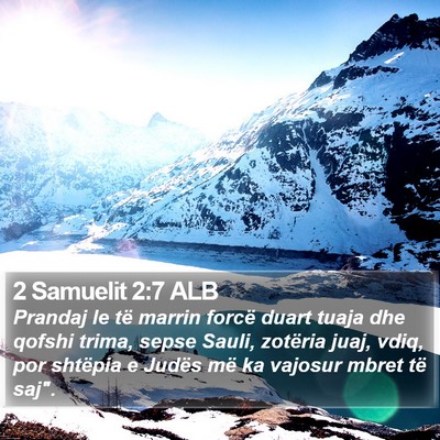2 Samuelit 2:7 ALB Bible Verse Image