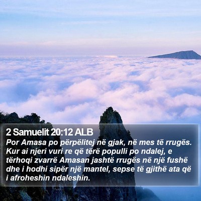 2 Samuelit 20:12 ALB Bible Verse Image