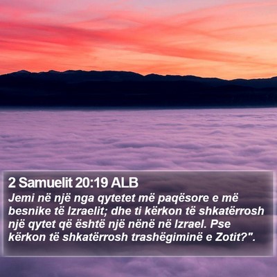 2 Samuelit 20:19 ALB Bible Verse Image