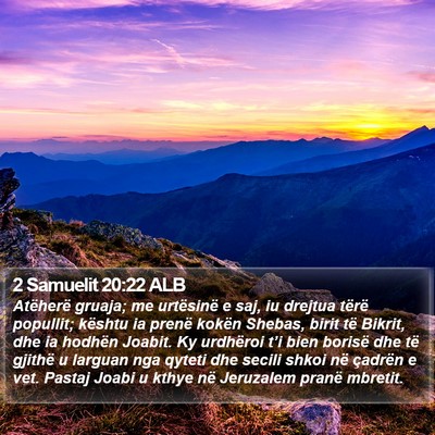 2 Samuelit 20:22 ALB Bible Verse Image