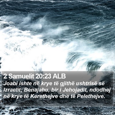 2 Samuelit 20:23 ALB Bible Verse Image