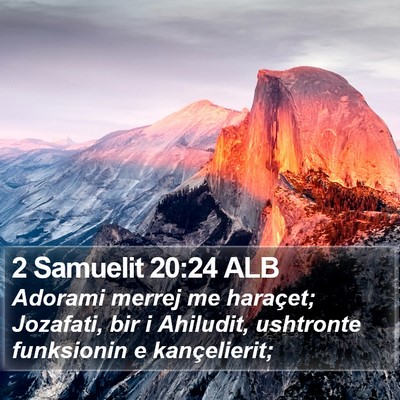 2 Samuelit 20:24 ALB Bible Verse Image